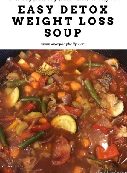 Easy Detox Weight Loss Soup – Paleo, GF, 21 Day Fix