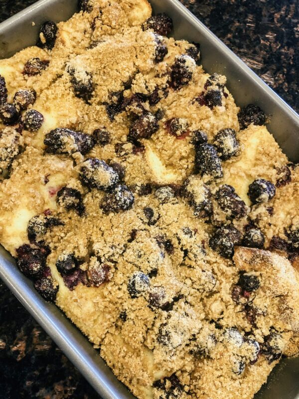 Make ahead Baked French Toast with berries breakfast brunch