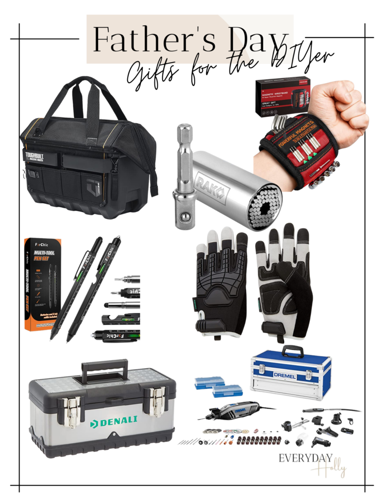 Father's Day gifts for the DIYer. Father's day tool gifts // Gifts for him // Gift for dads // tool box // tool gifts // tool belt

