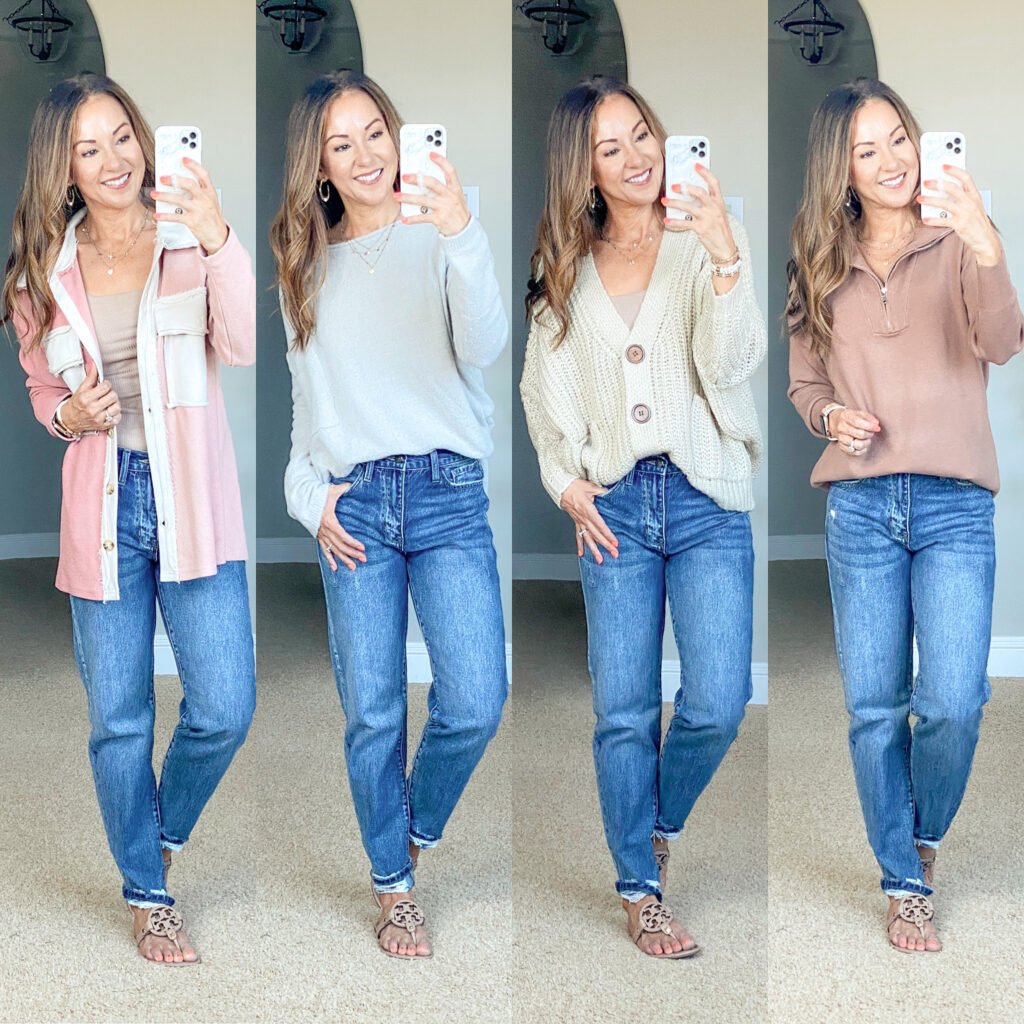 If You See Her Mint Fuzzy Quarter Zip Pullover – Pink Lily