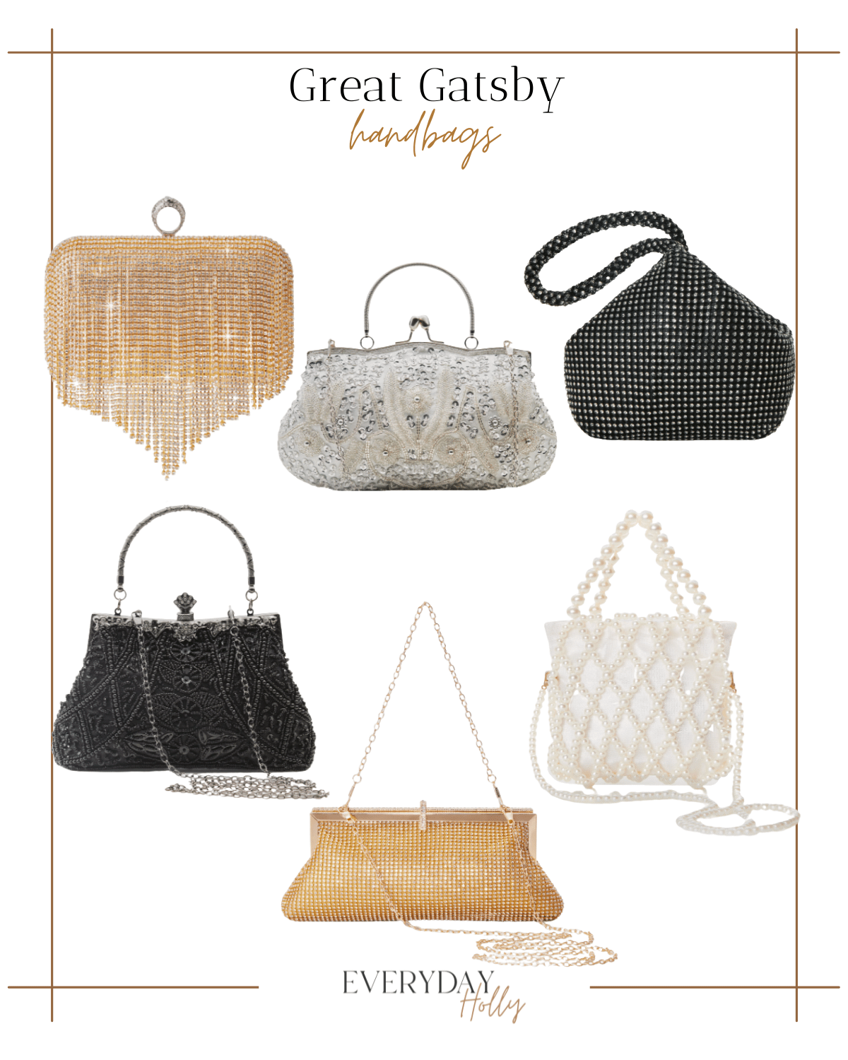 great gatsby handbags, gold rhinestone fringe clutch, gold and champagne rhinestone clutches, black rhinestone hand bags 