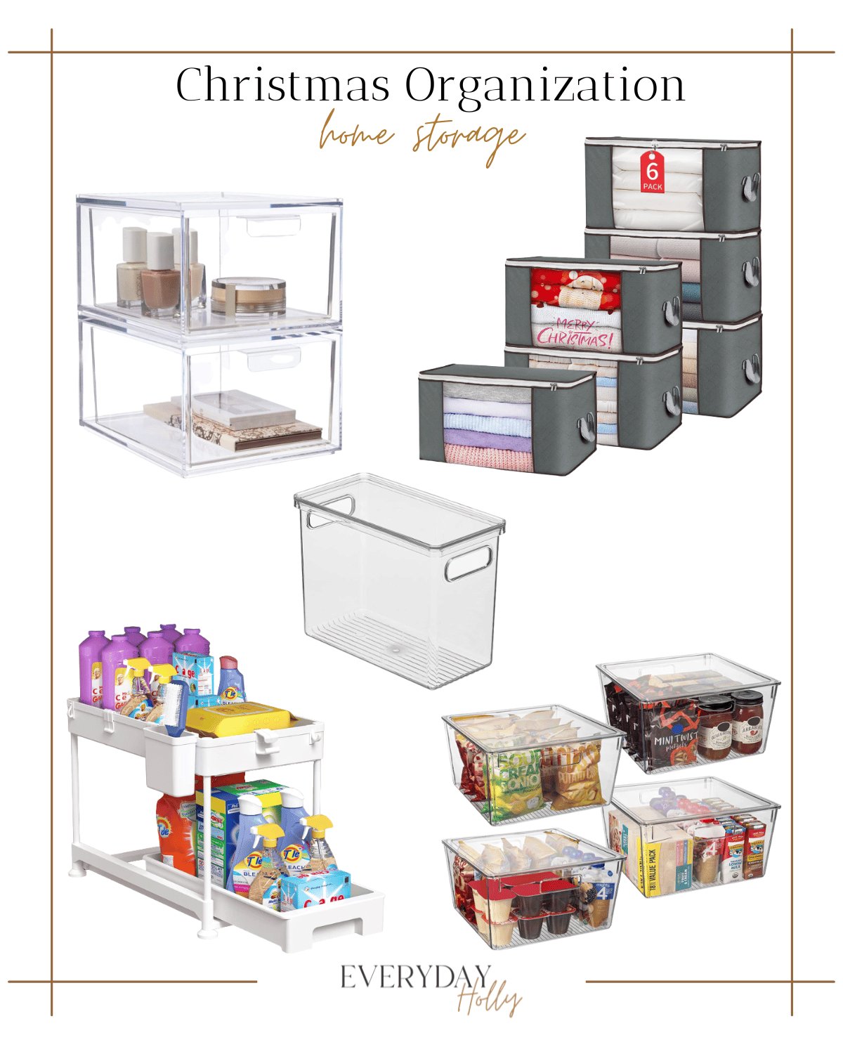 storage bins, acrylic organization, under the sink organizer, christmas organizer, storage containers 