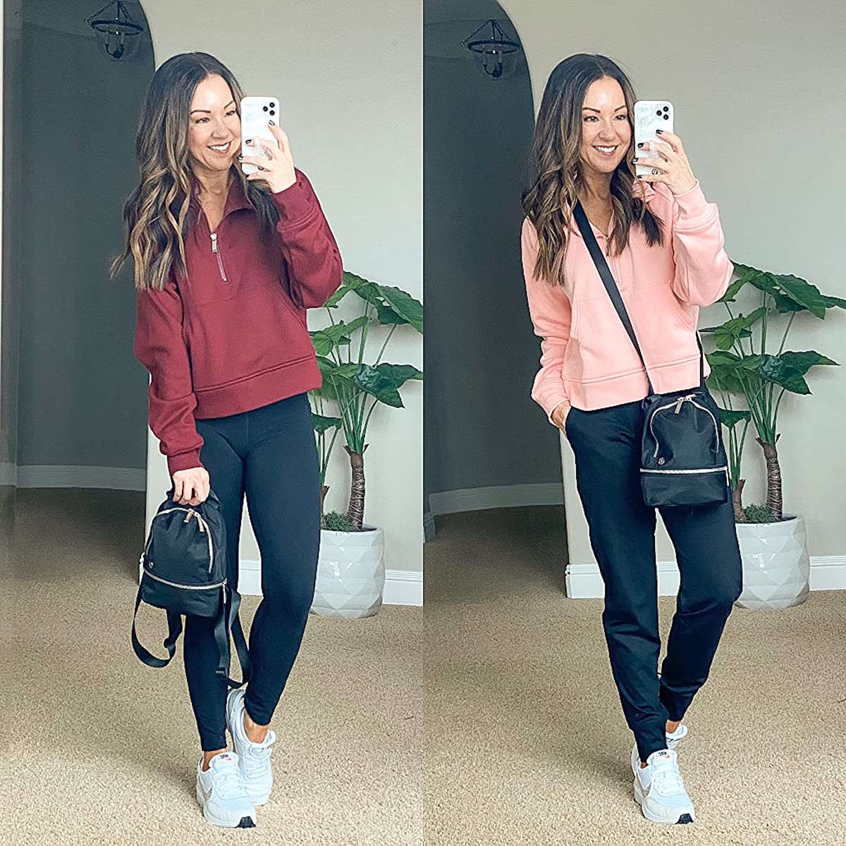 athletic wear, joggers, amazon finds, amazon fashion, half zip pullover, sneakers, crossbody bag, top 10 fashion, best selling 
