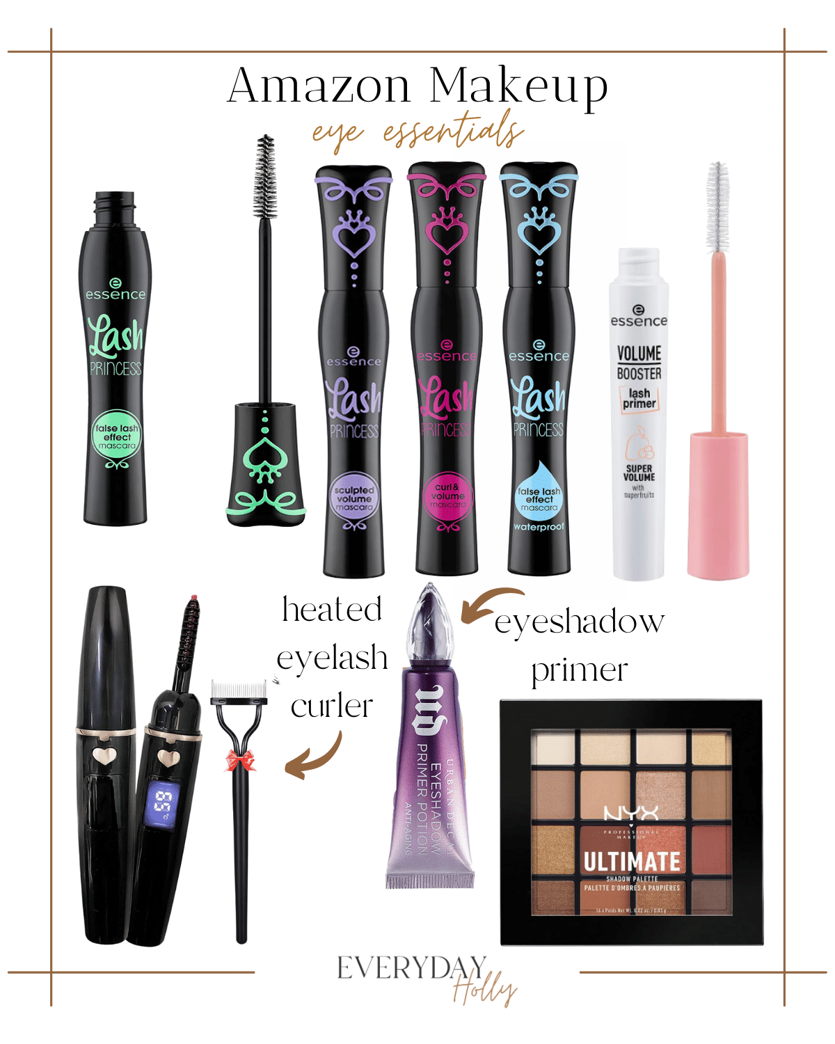 lash mascara, essence masacara, step by step mascara. heated eyelash curler, eyelash primer, amazon beauty, amazon makeup,urban decay eyeshadow primer, amazon makeup, amazon beauty, makeup essentials 