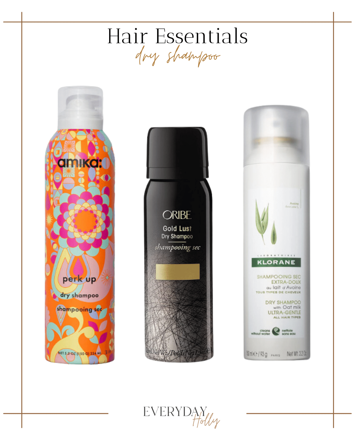 haircare, dry shampoo, amika dry shampoo, oribe gold dust dry shampoo, klorane dry shampoo, hair favorites, amazon beauty 