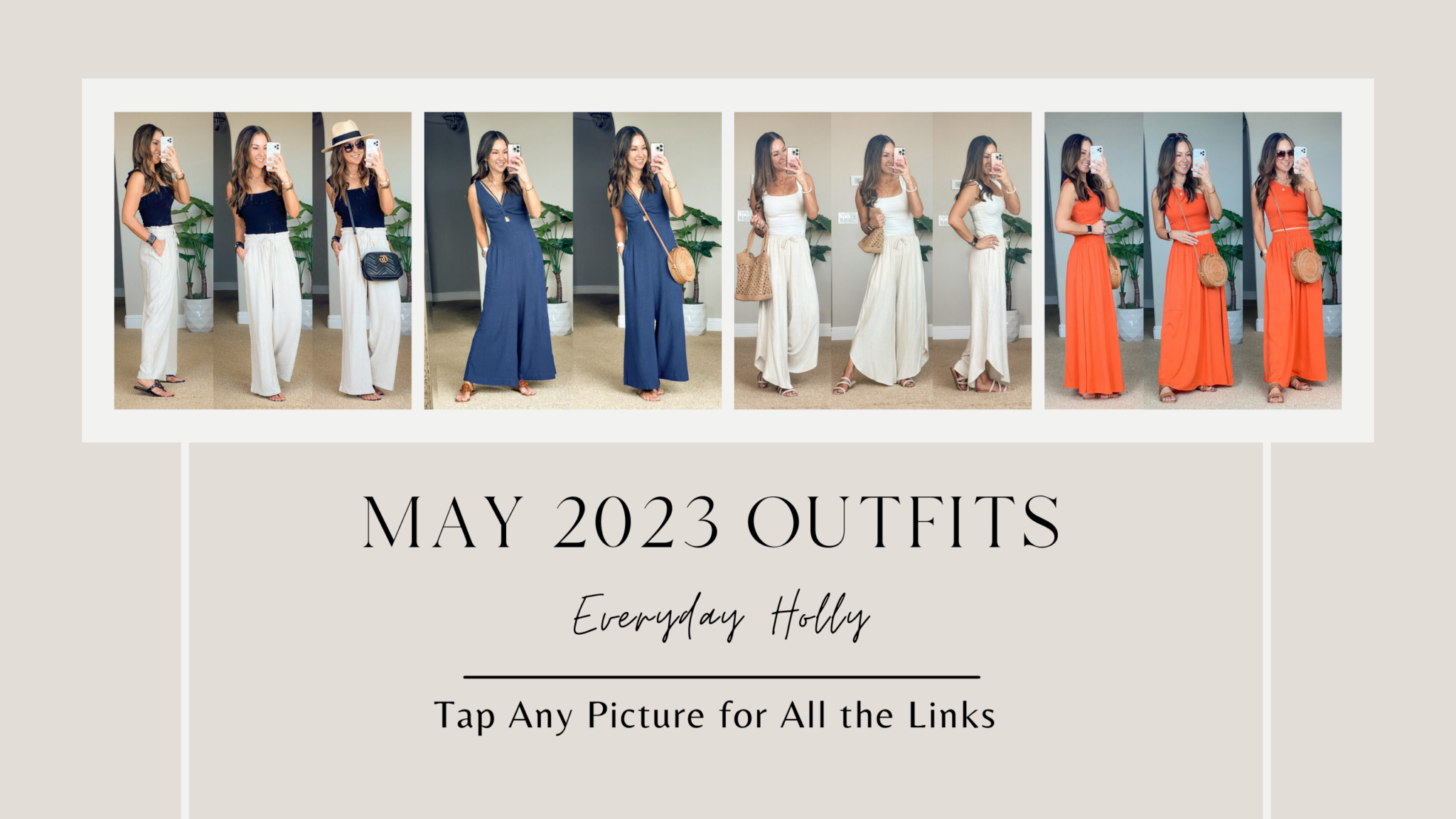 May 2023 Outfit Tryons - Spring, summer, resortwear, activewear - over 40 petite style - Everyday Holly