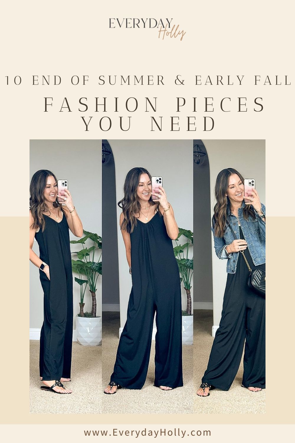10 End of Summer & Early Fall Fashion Pieces You Need | #fall #summer #fashion #amazon #romper #jumpsuit #overalls #jeanjacket #purse #lounge #slippers