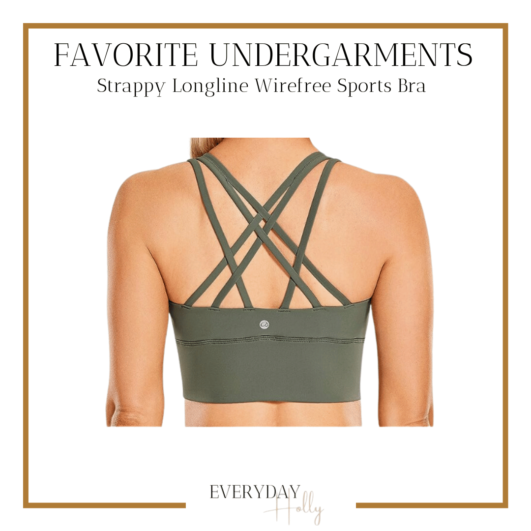 Favorite Undergarments | #strappy #bra #sportsbra #workoutwear #athleisure #butter #soft #comfy #longline #wirefree #undergarment #time #all