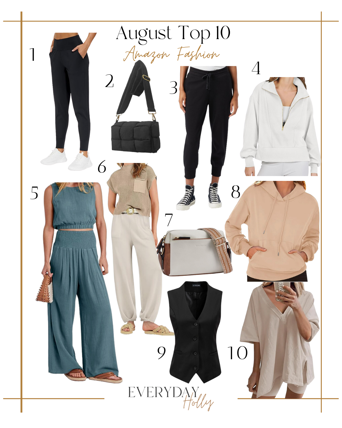 top 10 august best sellers | #top10 #august #monthlytopsellers #fall #fashion #home #beauty #LTK #matchingsets #purse #sweatshirt #hoodie #amazon #budgetfriendly