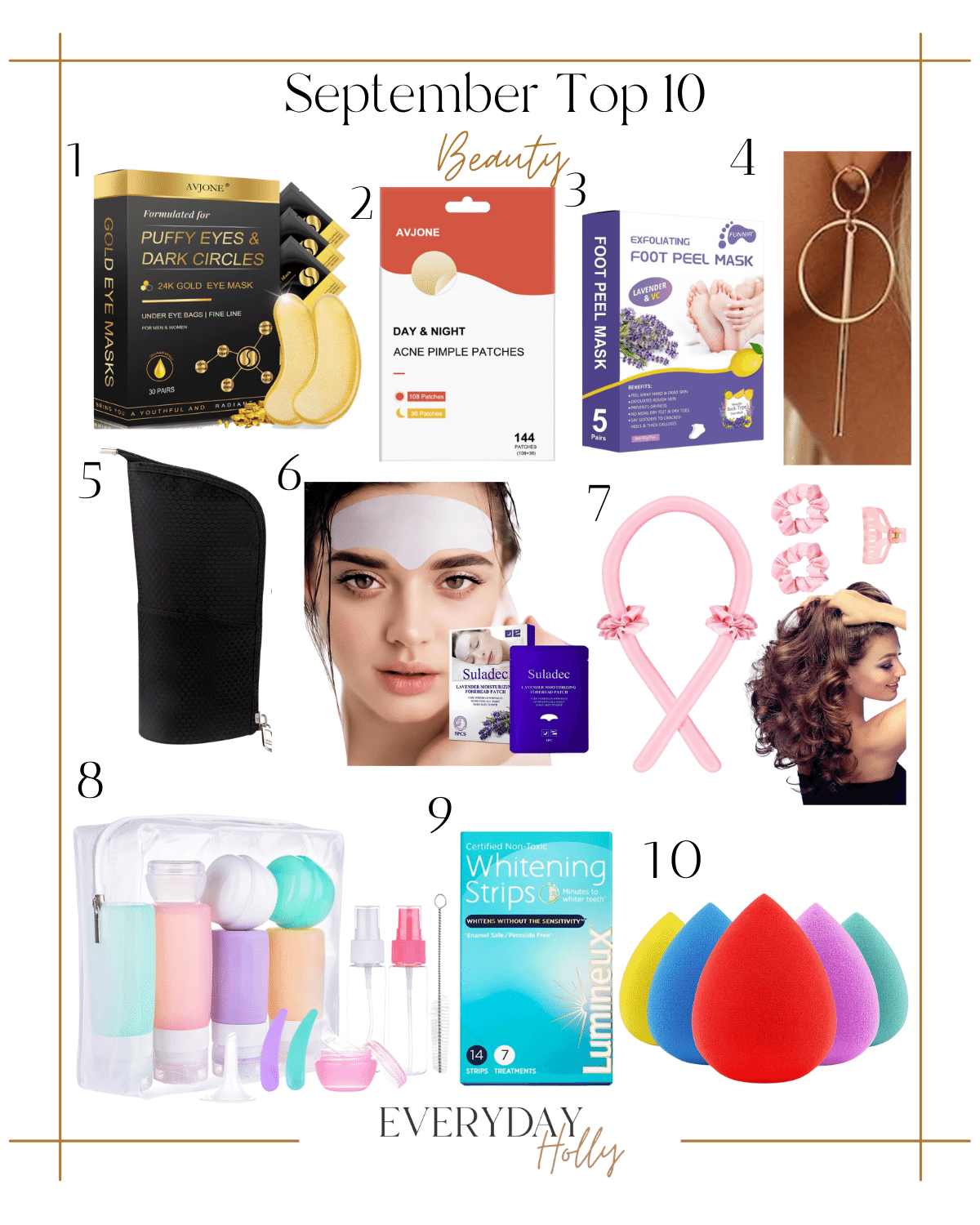 september top sellers | #september #top #sellers #amazon #eyemask #pimplepatch #footmask #earring #makeup #beauty #skincare #wrinkle #heatlesscurls #travel #vacation #teethwhitening #beautysponge