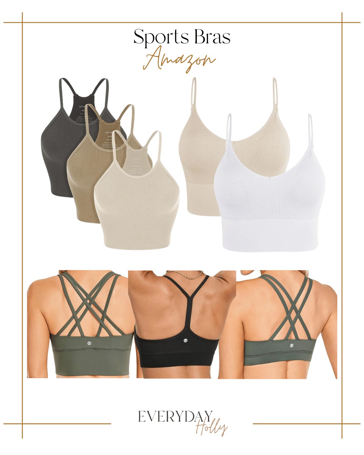 trendy and comfy athleisure styles that you need | #trendy #comfy #athleisure #styles #sportsbra #sports #running #yoga #exercise #neutral #strappy