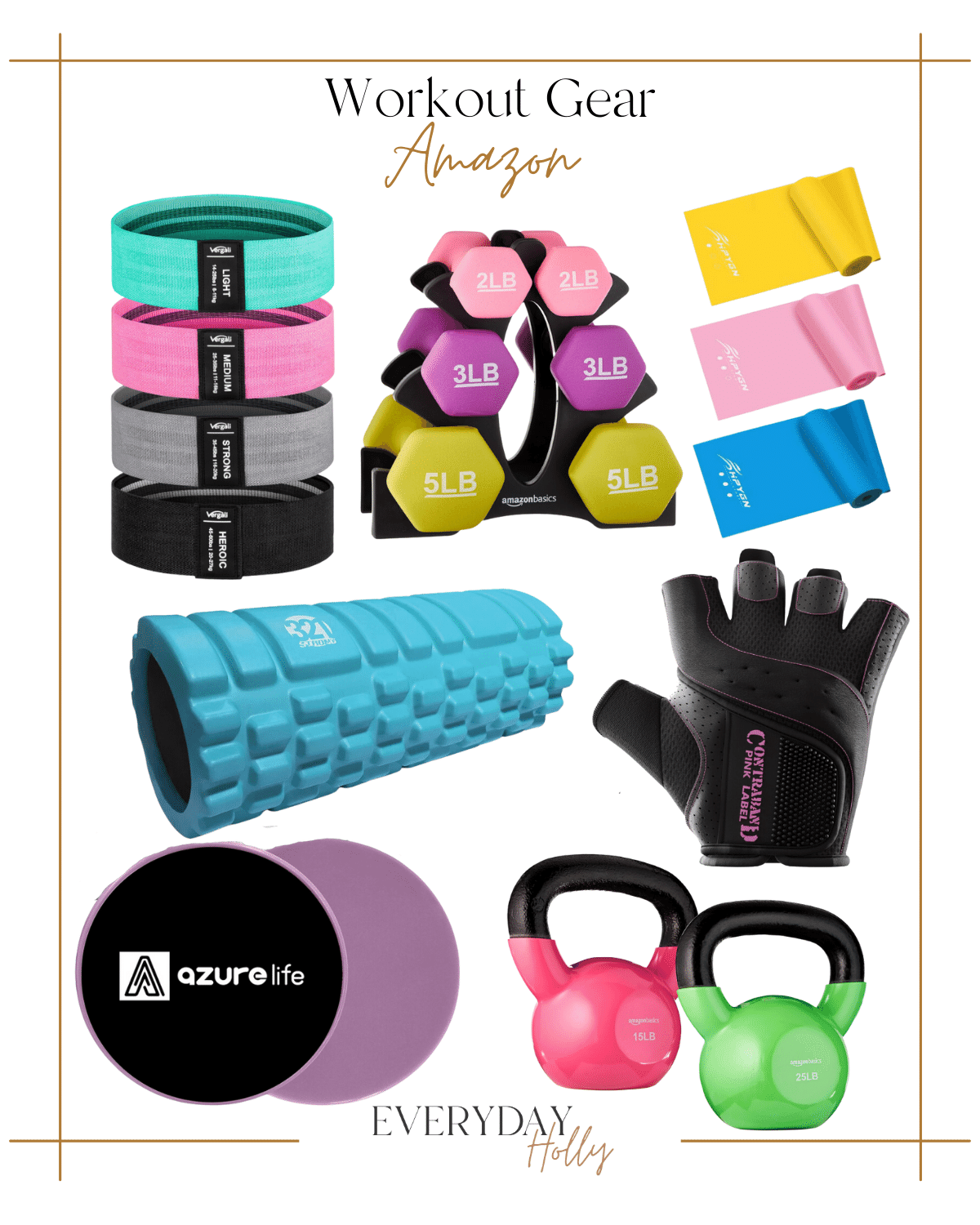 trendy and comfy athleisure styles that you need | #trendy #comfy #athleisure #workout #gear #resistancebands #weightglove #dummbell #kettlebell #sliders #exercise #fitness