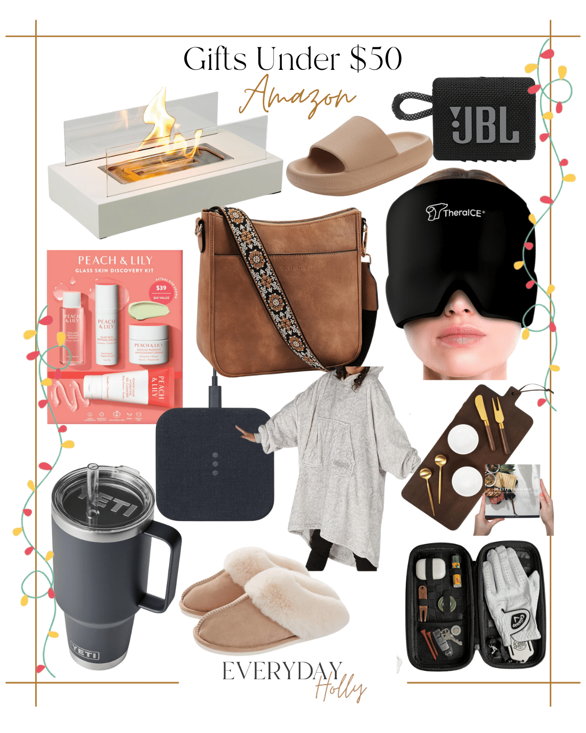 99 last minute gifts under $99 | #last #minute #gifts #giftideas #giftsunder99 #under99#giftsunder50 #firepit #slippers #speaker #headache #beauty #cheeseboard #marble #wood #charger #tumbler