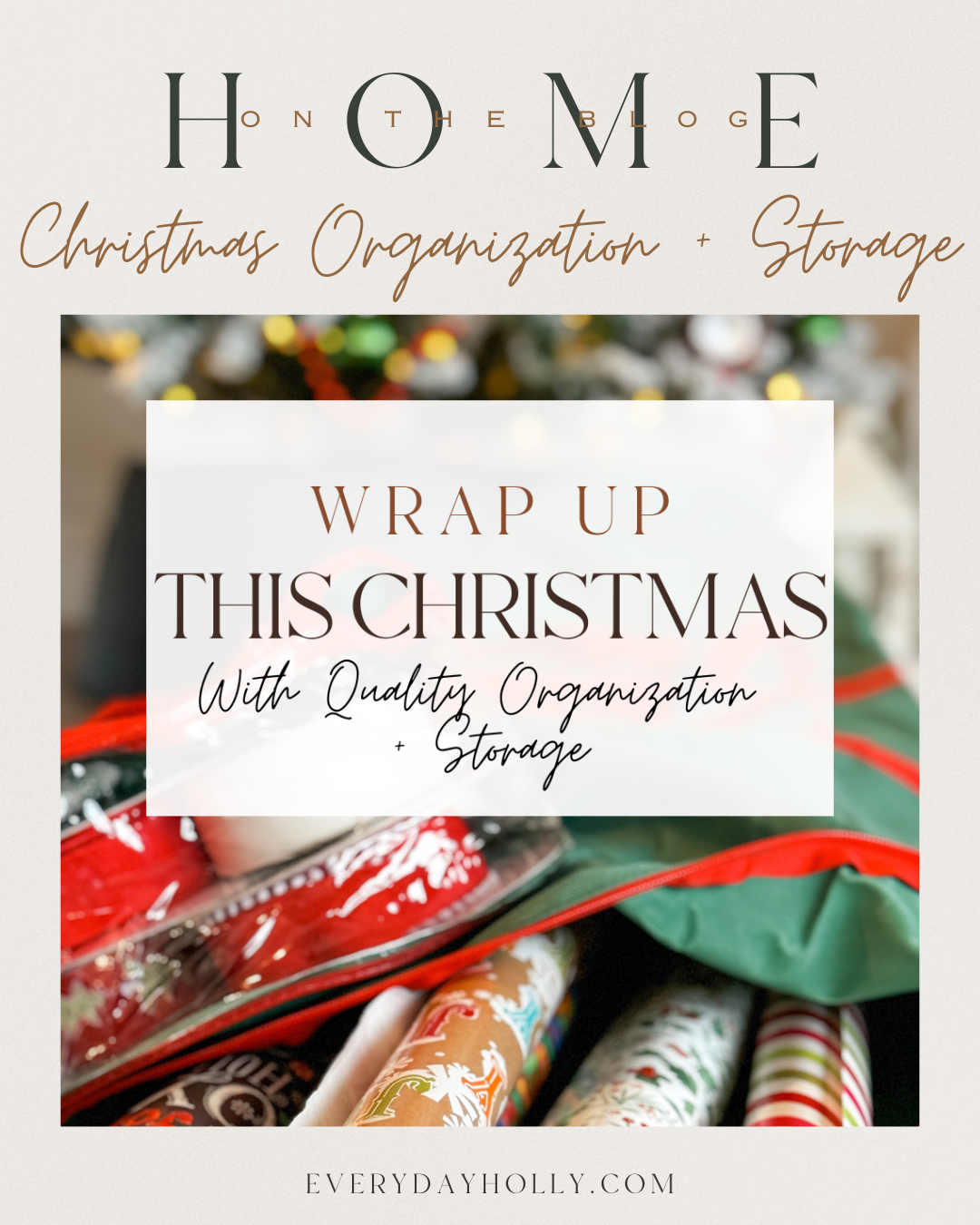 wrap up christmas quality storage and organization | #wrapup #christmas #storage #organization #holidays