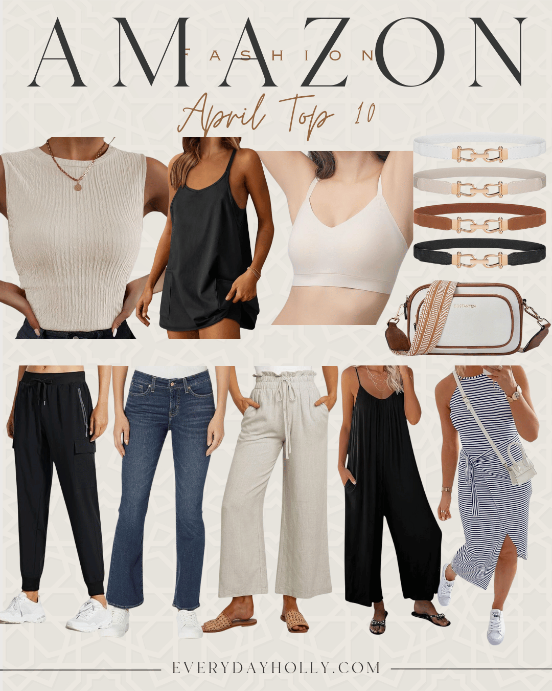 Top 10 hottest best sellers from april | best sellers, monthly top sellers, fashion, home, beauty, everyday fashion, amazon fashion, mini dress, workwear, accessories, joggers, athleisure, vacation outfit, resort wear