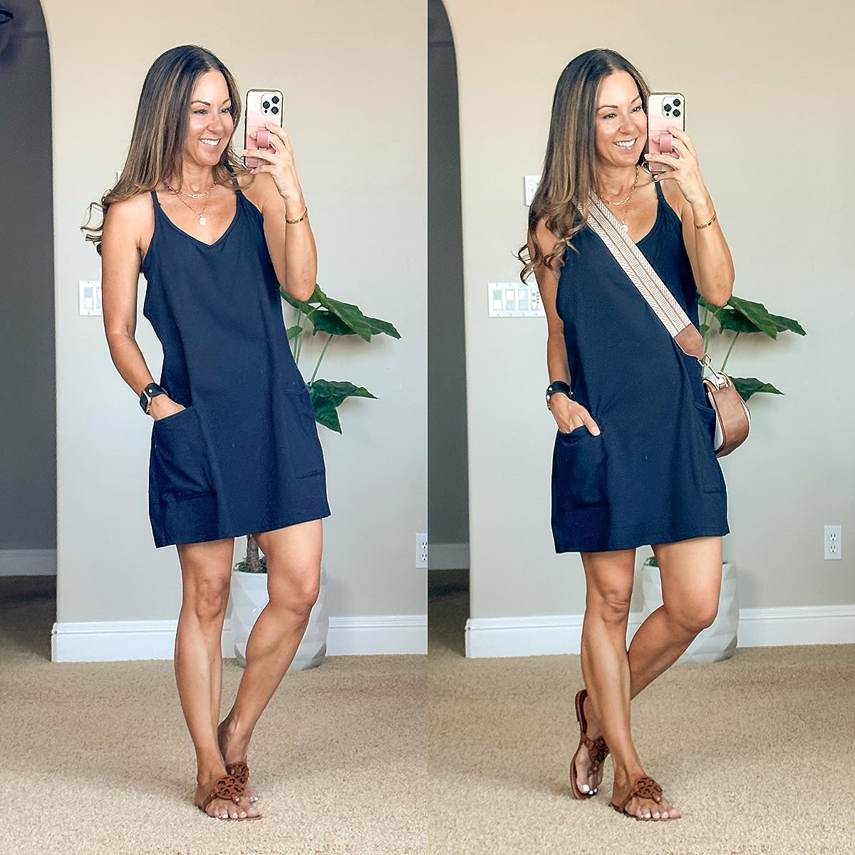 new and trending activewear + athleisure styles amazon | activewear, athleisure, workout clothes, gym outfit, gym clothes, amazon fashion, mini dress, look for less, athleisure, sandals, accessories, crossbody purse, neutral fashion
