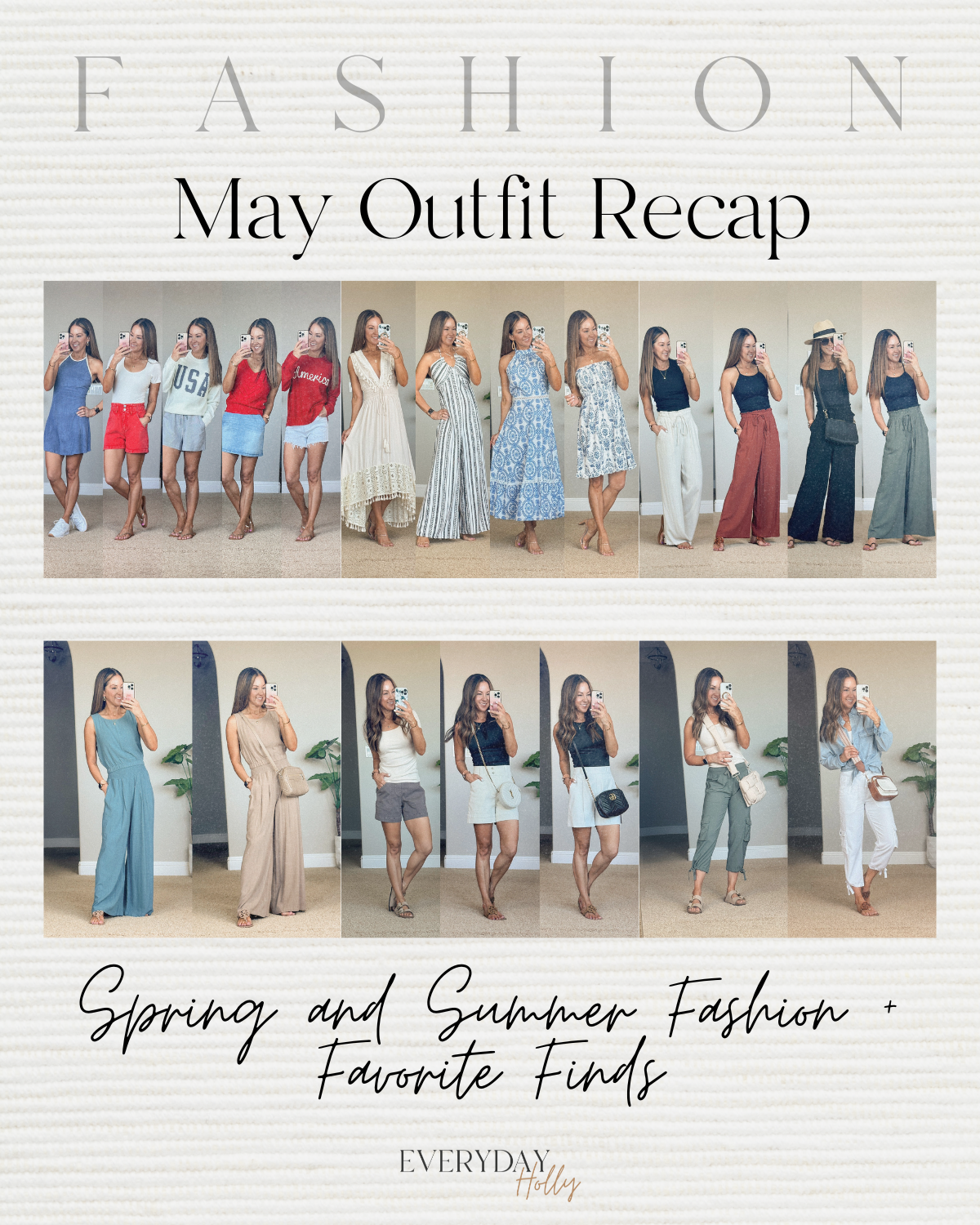 may outfit recap: trending fashion and favorite finds | may, outfit round up, fashion, trending fashion, affordable fashion, summer outfit inspo, 