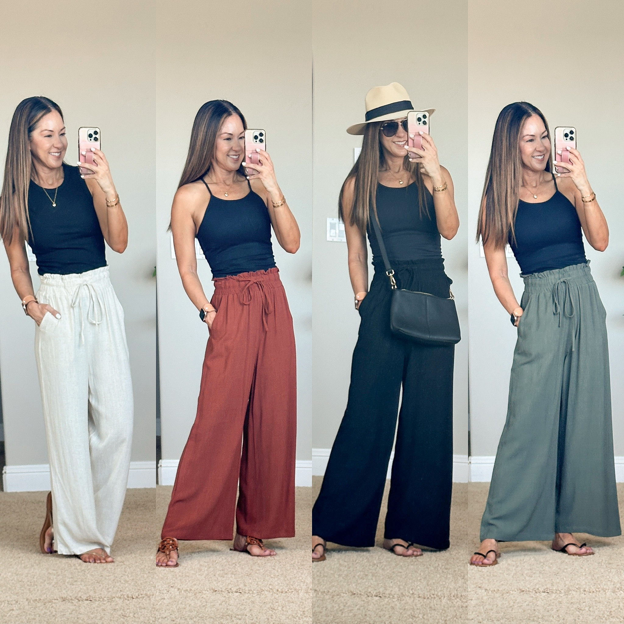 may outfit recap: trending fashion and favorite finds | may, outfit round up, fashion, trending fashion, affordable fashion, summer outfit inspo, resort wear, resort style, resort accessories, linen pants, sun hat, accessories
