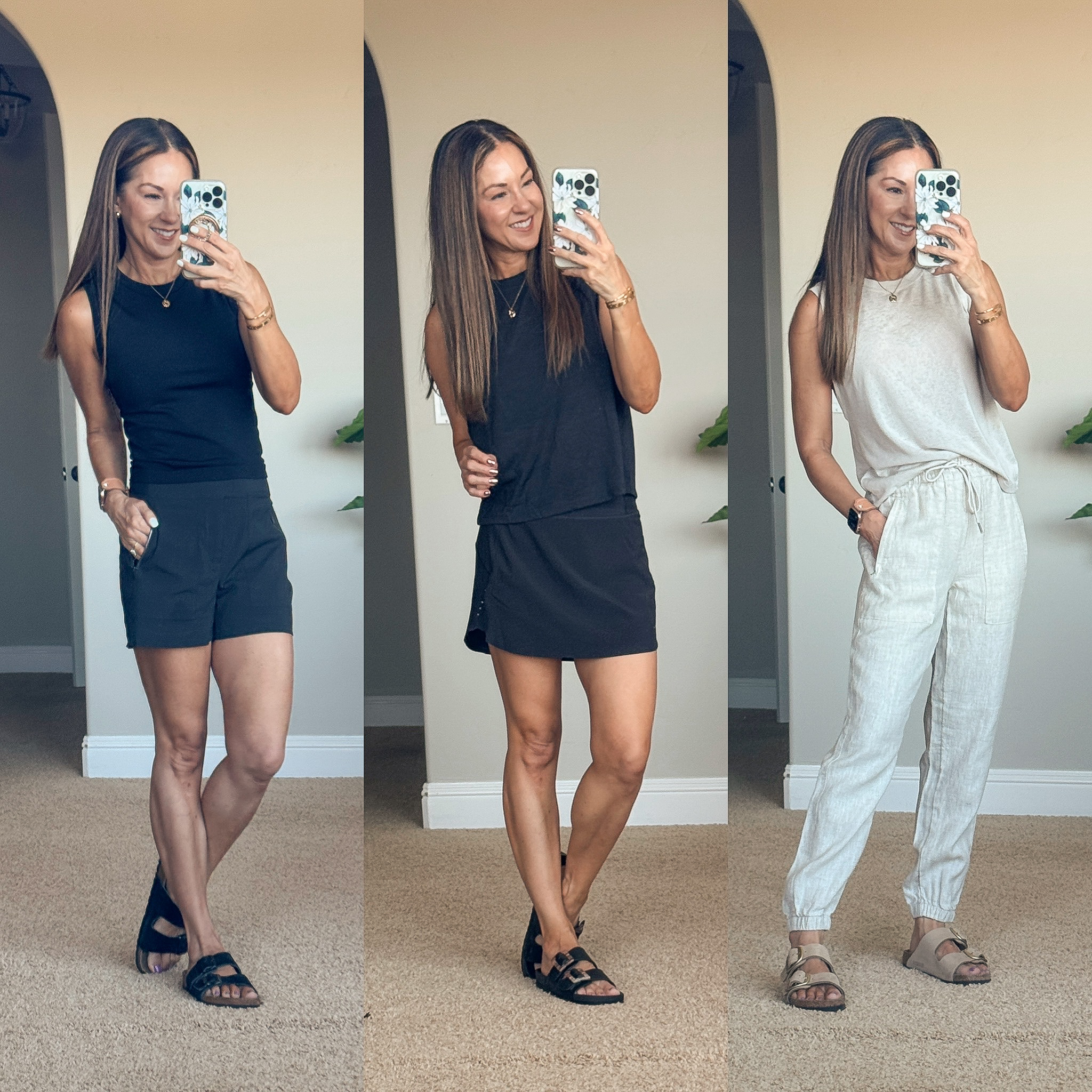 may outfit recap: trending fashion and favorite finds | may, outfit round up, fashion, trending fashion, affordable fashion, summer outfit inspo, neutral fashion, athleisure outfit, loungewear, athleta, sandals