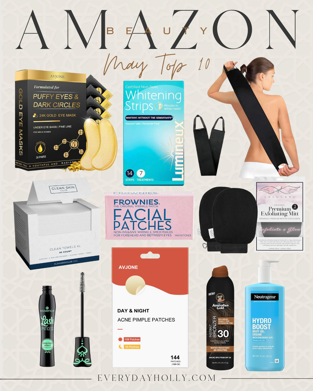 Top 10 hottest best sellers from may | best sellers, monthly top sellers, fashion, home, beauty, everyday fashion Amazon, skin care, self care, self-tanning, beauty routine, eye mask, sunscreen, summer skincare