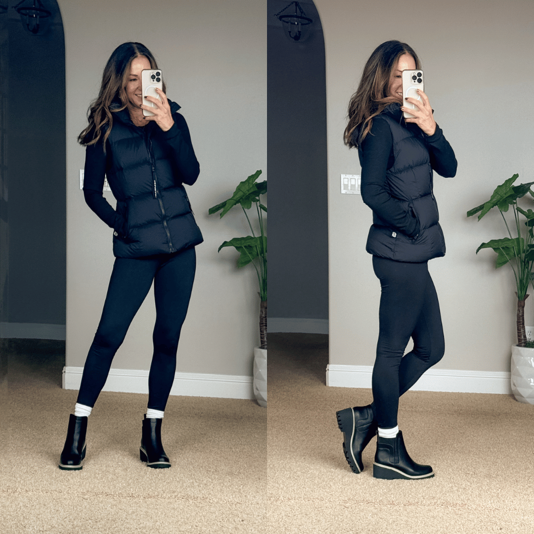 october style recap | style guide, fall fashion, fall outfits, fall layers, fall athleisure, athleisure outfit, casual outfit, neutral fashion, puffer vest