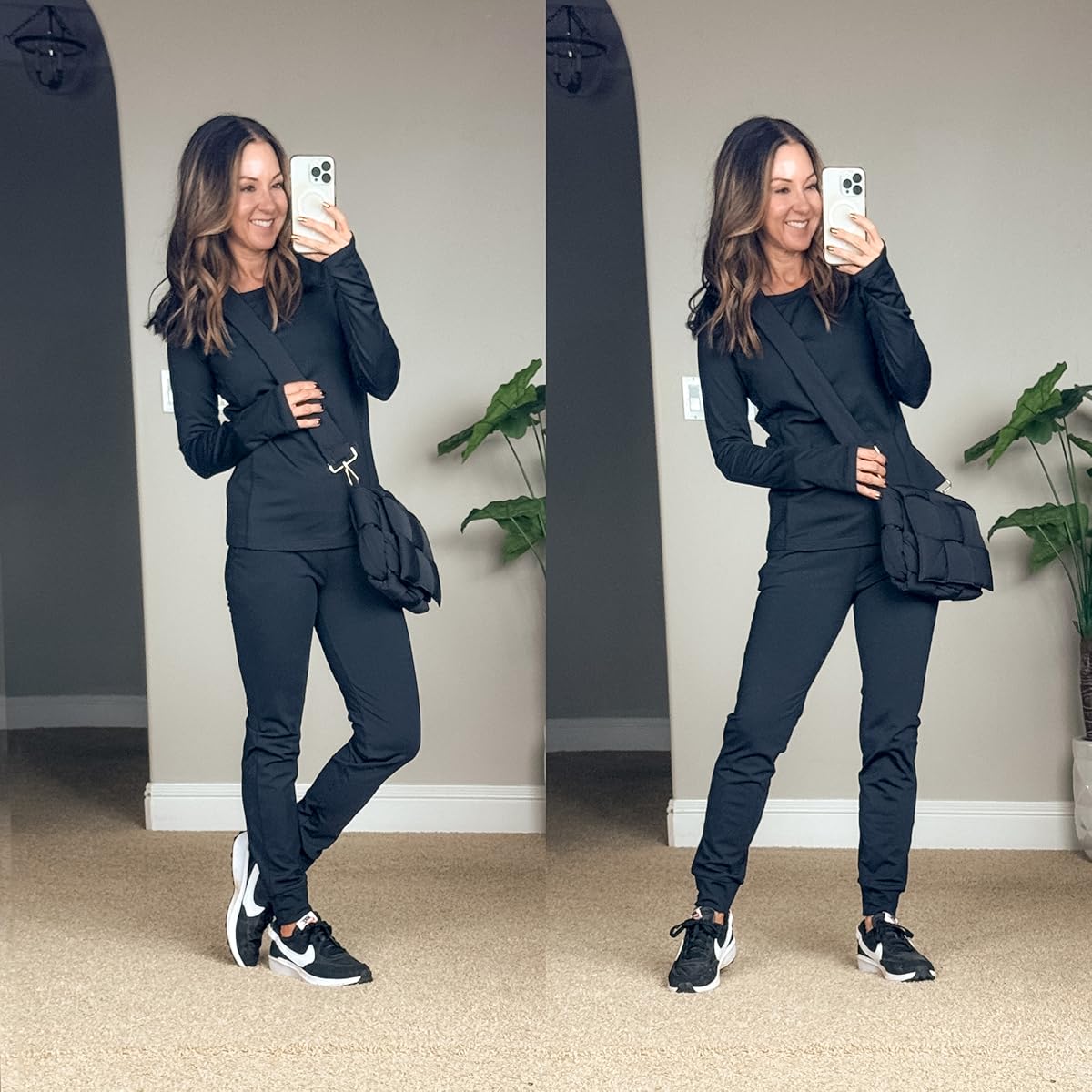 october style recap | style guide, fall fashion, fall outfits, fall layers,  neutral fashion, athleisure, sneakers, puffer tote