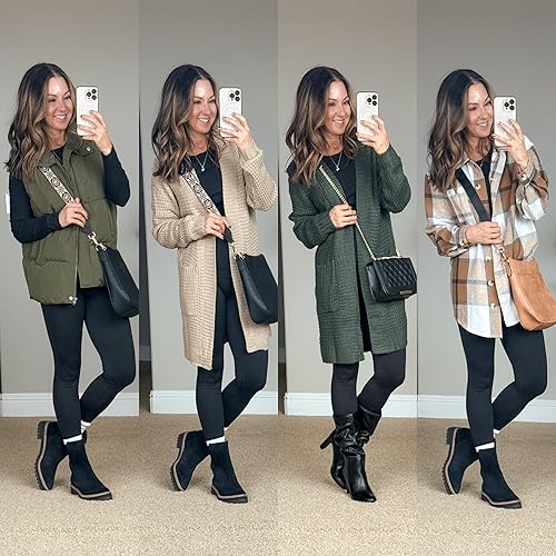 october style recap | style guide, fall fashion, fall outfits, fall layers, puffer vest, cardigan, flannel, plaid flannel, chelsea boots, crossbody bag