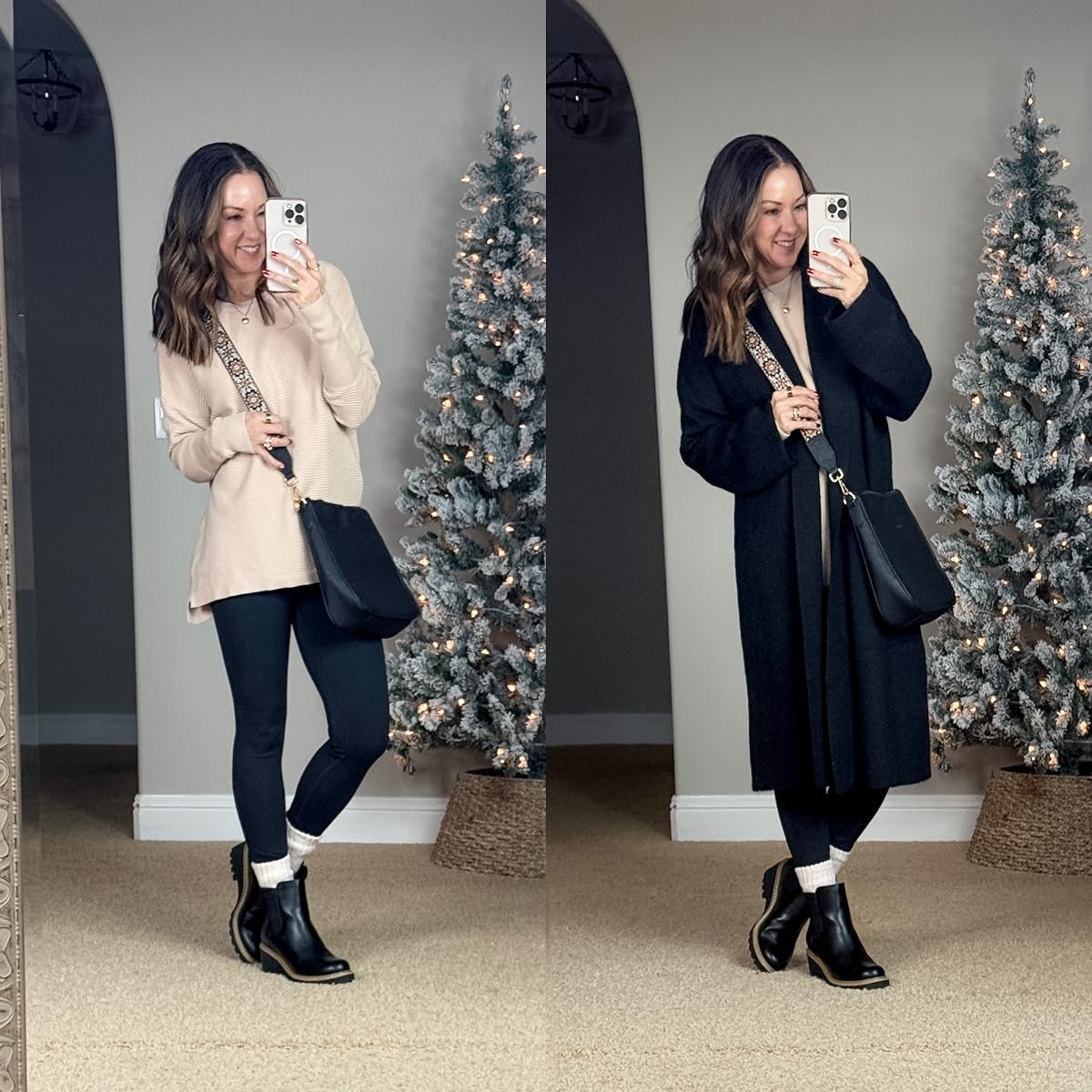 december style recap 51+ stunning winter outfits you can't miss | winter outfit, winter style, winter outfit inspo, fashion blogger, trending fashion, winter layers, winter outfit with leggings, tunic top, chelsea boots, boot socks, neutral fashion