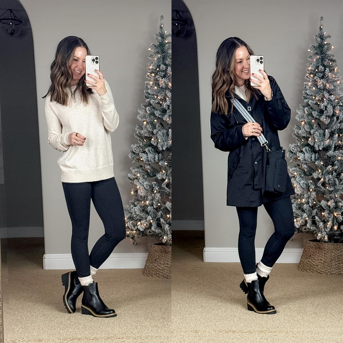 december style recap 51+ stunning winter outfits you can't miss | winter outfit, winter style, winter outfit inspo, fashion blogger, trending fashion, winter layers, chelsea boots, sweatshirt, rain jacket, neutral fashion