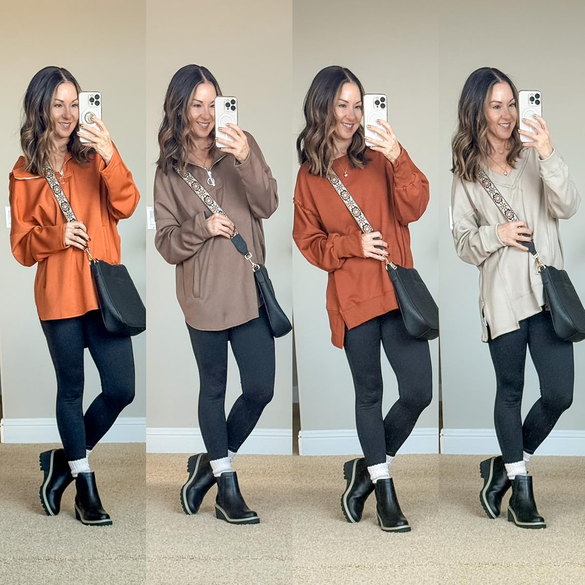 Winter Wardrobe Must-Haves: 23+ Elevated Legging Outfits to Try Now  |  amazon fashion, amazon outfits, outfit inspo, winter outfits, leggings outfit, leggings, black leggings, comfy leggings, sweaters, boots, boot socks