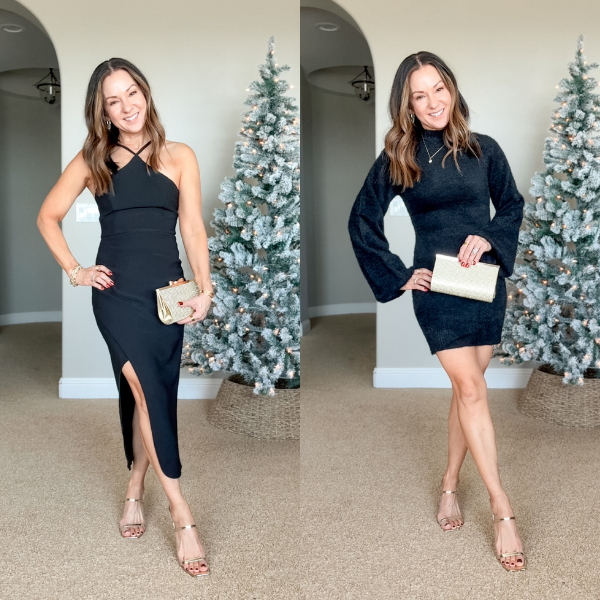 december style recap 51+ stunning winter outfits you can't miss | winter outfit, winter style, winter outfit inspo, fashion blogger, trending fashion, winter layers, little black dress, special occasion dress, petal and pup, midi dress, mini dress, winter dress