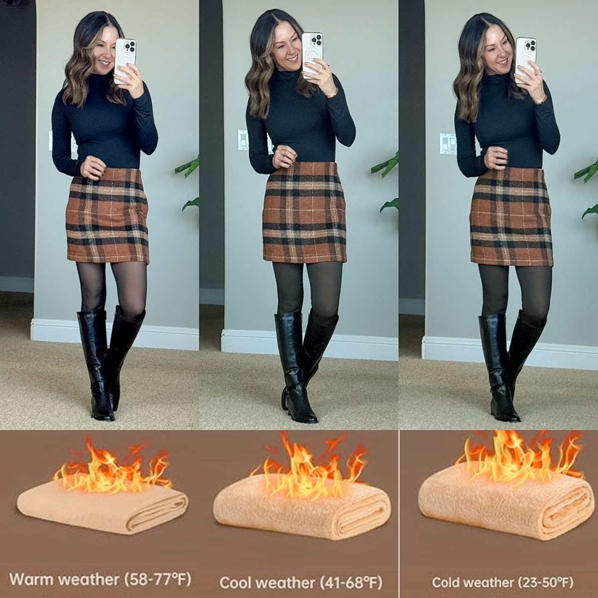 The Top 10 Hottest Best Sellers from November : amazon fashion, amazon fashion finds, fleece tights, winter tights, black tights, plaid skirt, outfit inspo, easy outfits