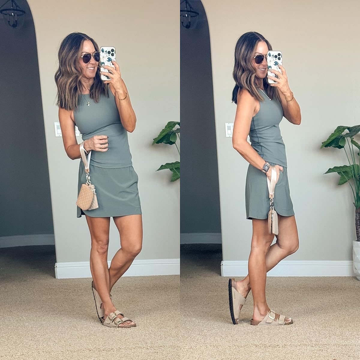 My Top 24 Fashion Favorites of 2024 | outfit inspo, outfit ideas, gold dress, golf skirt, golfing outfit, workout dress, athlesiure, sandals, summer outfit, spring fashion, purses, sunglasses