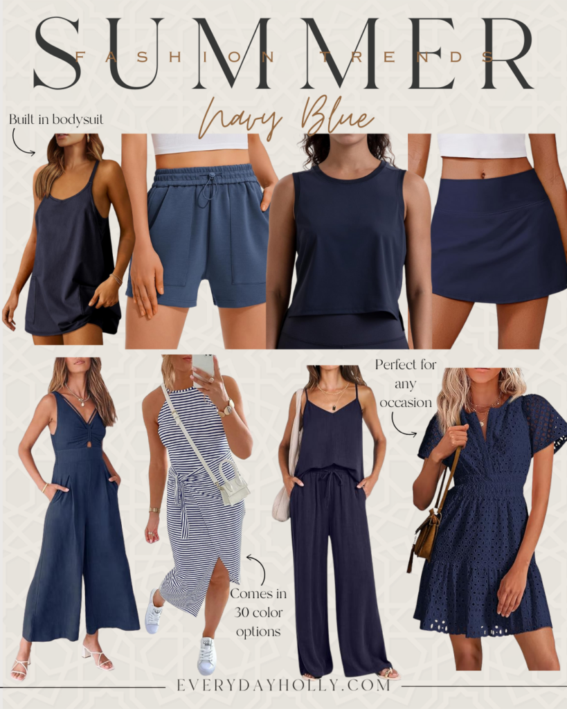 Summer Fashion Finds | Summer Trends | Trending Fashion | Navy Blue | Women's Fashion | Wedding Guest dress | linen | butter yellow | sandals