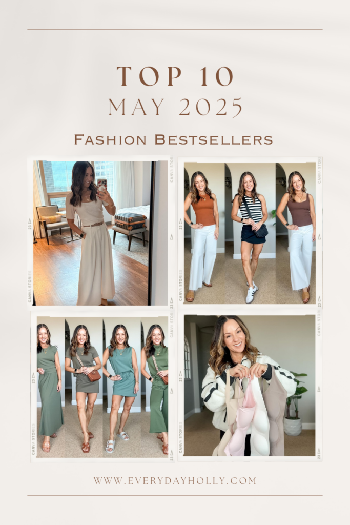 May Top 10 fashion bestsellers, fashion finds, women's fashion, athleisure, comfy, seamless bras, matching two piece sets, built in bra, target fashion, outfit inspo