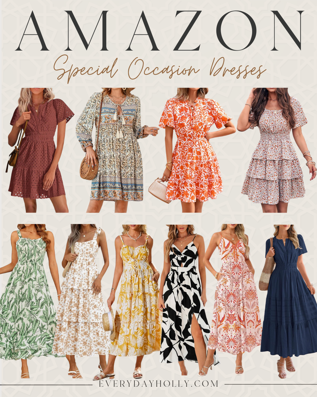 spring dresses, vacation dresses, wedding guest dresses, easter dresses, mothers day dresses, spring outfit ideas, vacation outfit ideas, resort wear dresses, beach vacation outfits, summer dresses women, floral spring dresses, midi dresses spring, maxi dresses vacation, casual spring dresses, dressy spring outfits, brunch outfit dresses, lightweight dresses for travel, flattering dresses for women, spring wardrobe essentials, what to wear to a wedding guest, outdoor wedding guest dress, spring event outfits, warm weather outfits, easy spring style, travel friendly dresses