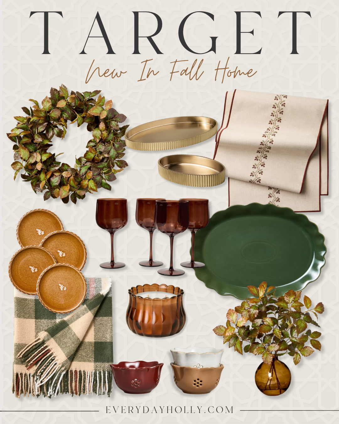 Target fall home decor featuring cozy seasonal accents, including warm-toned decorations and textured pieces that bring a touch of fall indoors.